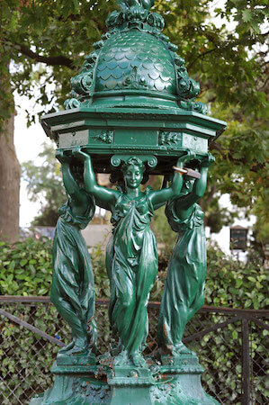 A beautiful statue found by a park in Montmartre