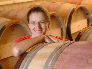 Kathleen Van den Berghe with some barrels