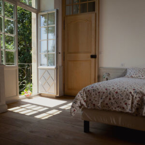 An interior shot of The path to Château de Minière